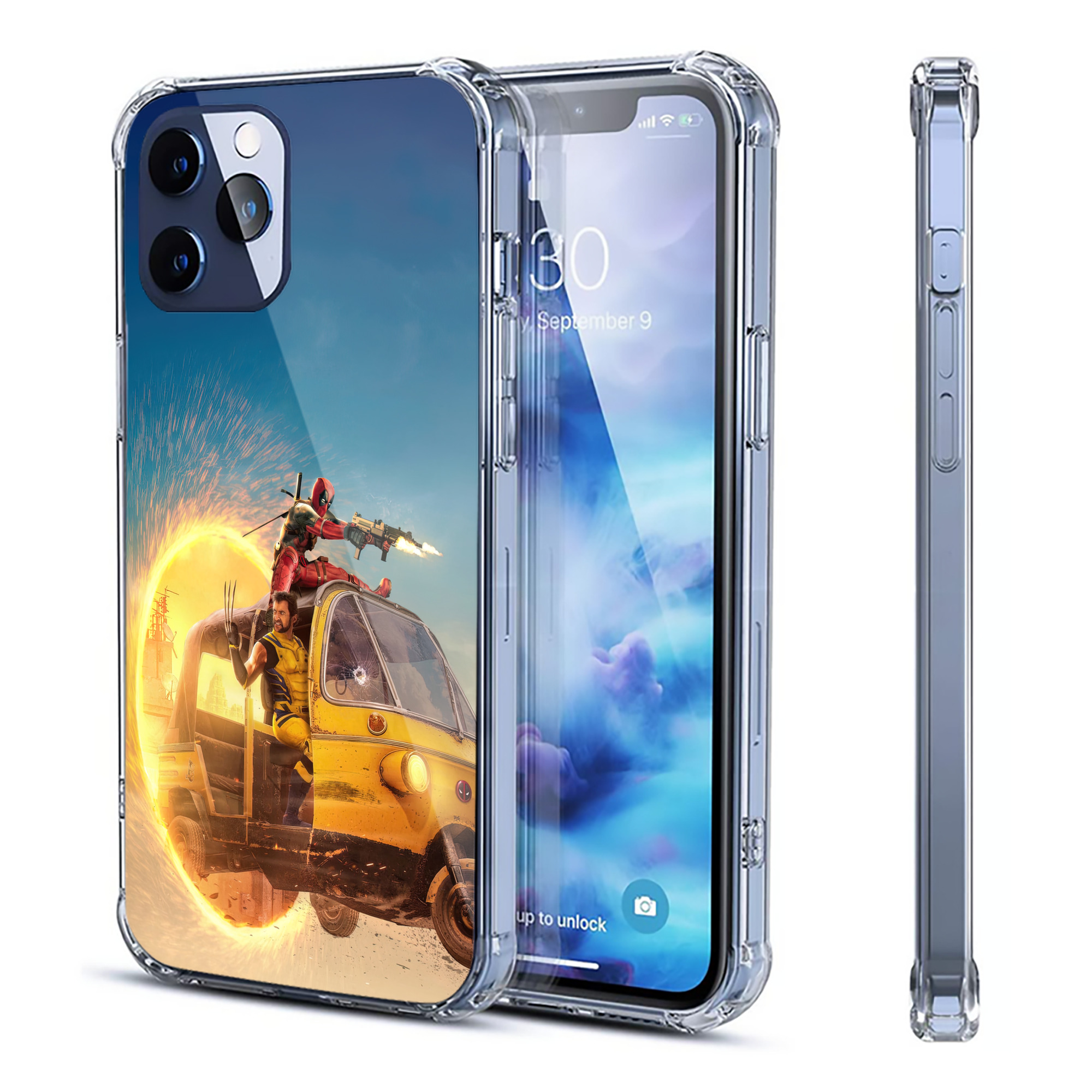 （画像用） Deadpool デッドプール 【iPhone 12シリーズ対応】透明スマホケース（クリアソフトケース）